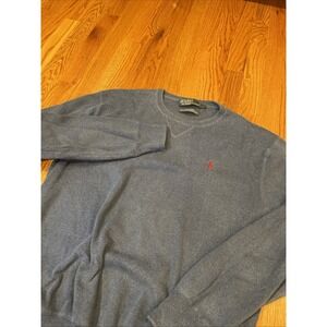 Polo Ralph Lauren Men's 100% Cotton Crewneck Sweater Blue Size Large
